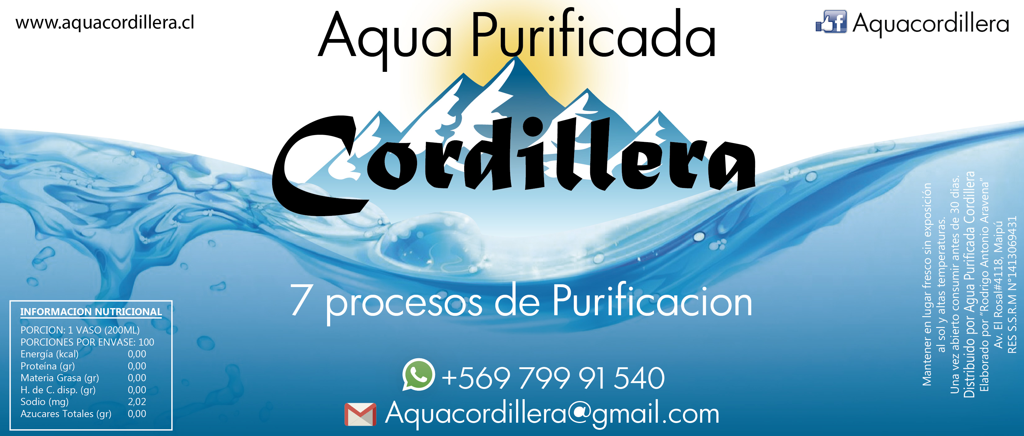 cordillera agua purificada